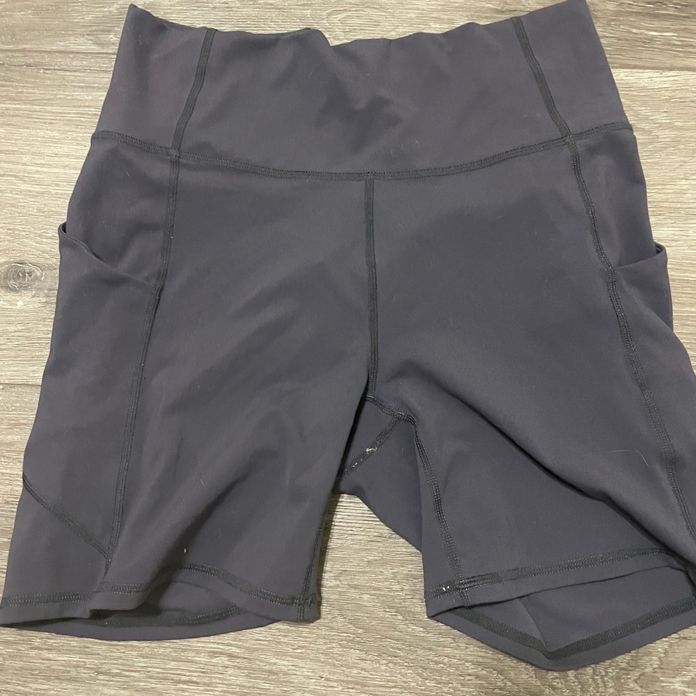 Fabletics Black High-Rise Bike Shorts